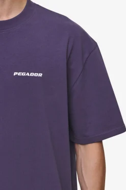 Pegador Tees|Logo Oversized Tee Washed Deep Purple