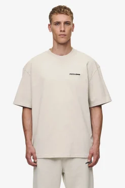 Pegador Tees|Logo Oversized Tee Washed Light Beige