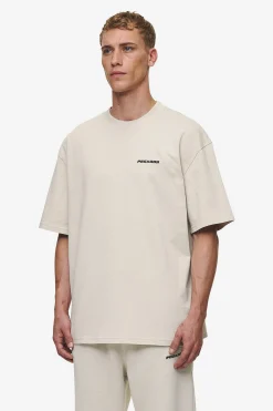 Pegador Tees|Logo Oversized Tee Washed Light Beige