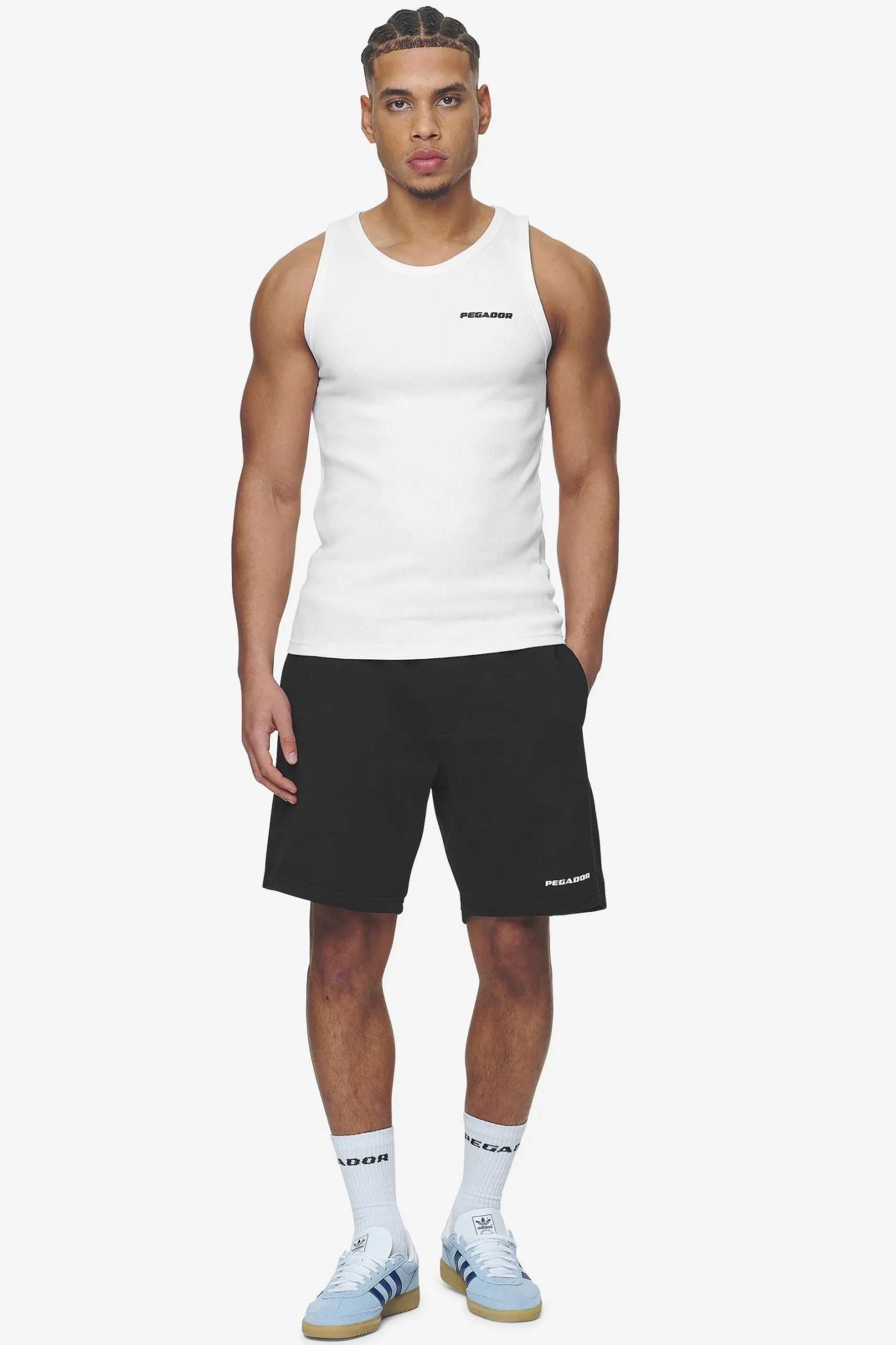 Pegador Tees|Logo Rib Undershirt White