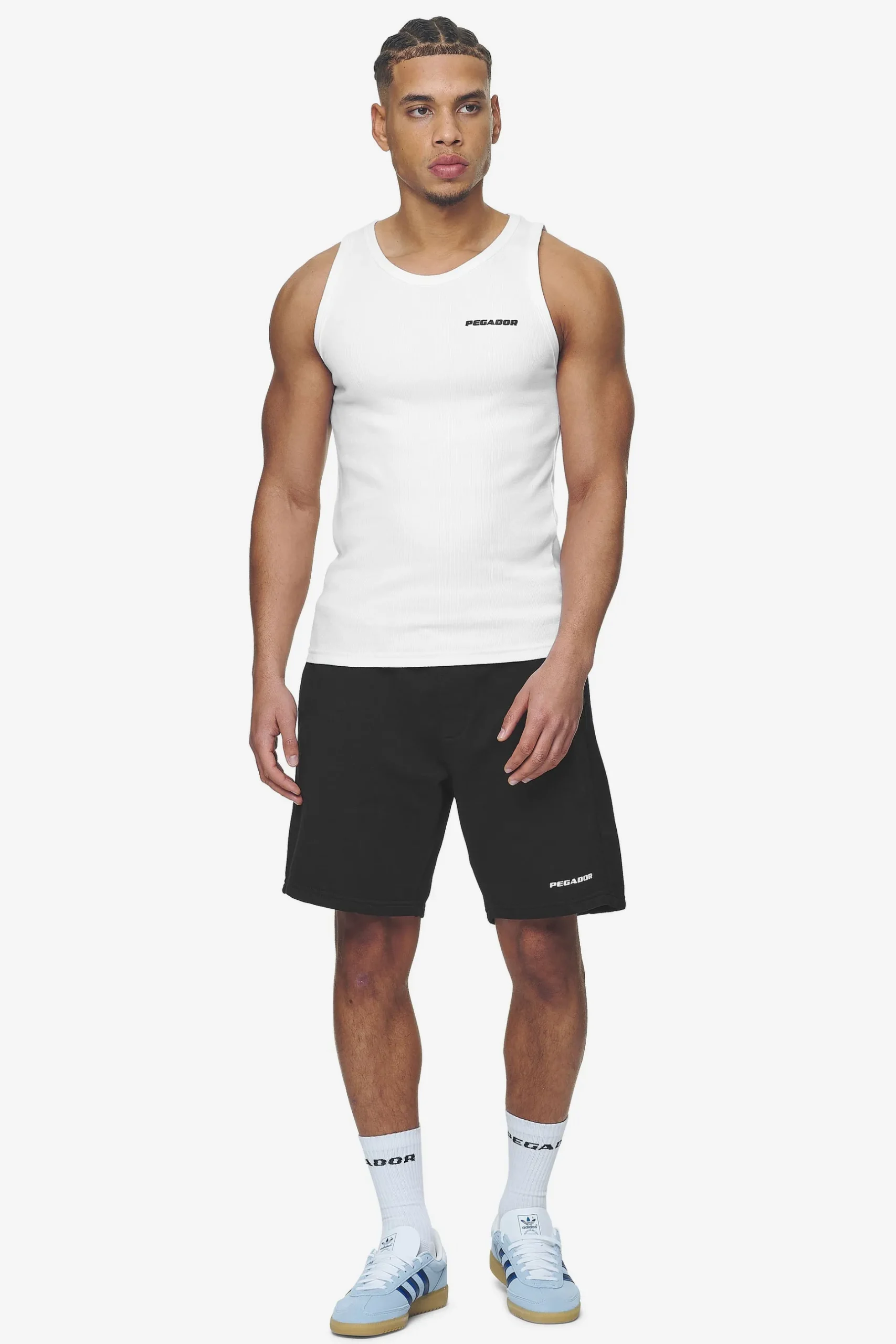 Pegador Tees|Logo Rib Undershirt White