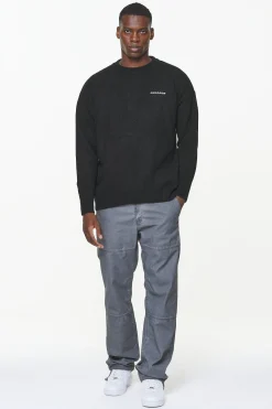Pegador Sweaters|Knitwear|Logo Shaggy Knit Sweater Onyx Black
