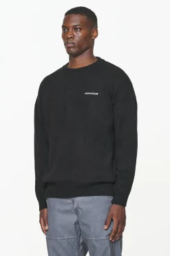 Pegador Sweaters|Knitwear|Logo Shaggy Knit Sweater Onyx Black