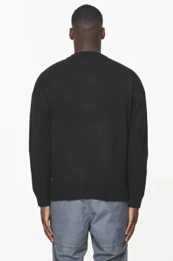 Pegador Sweaters|Knitwear|Logo Shaggy Knit Sweater Onyx Black
