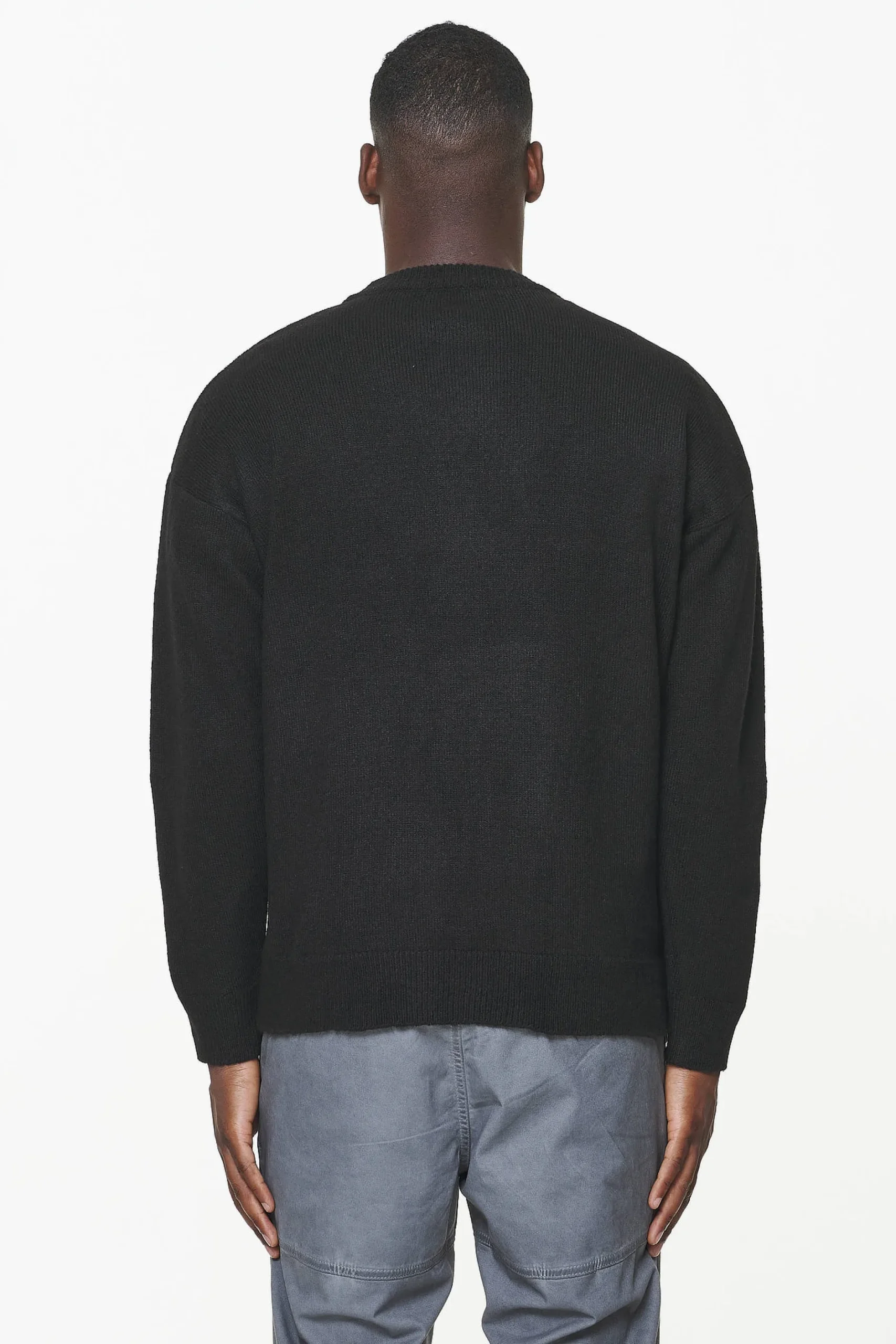 Pegador Sweaters|Knitwear|Logo Shaggy Knit Sweater Onyx Black