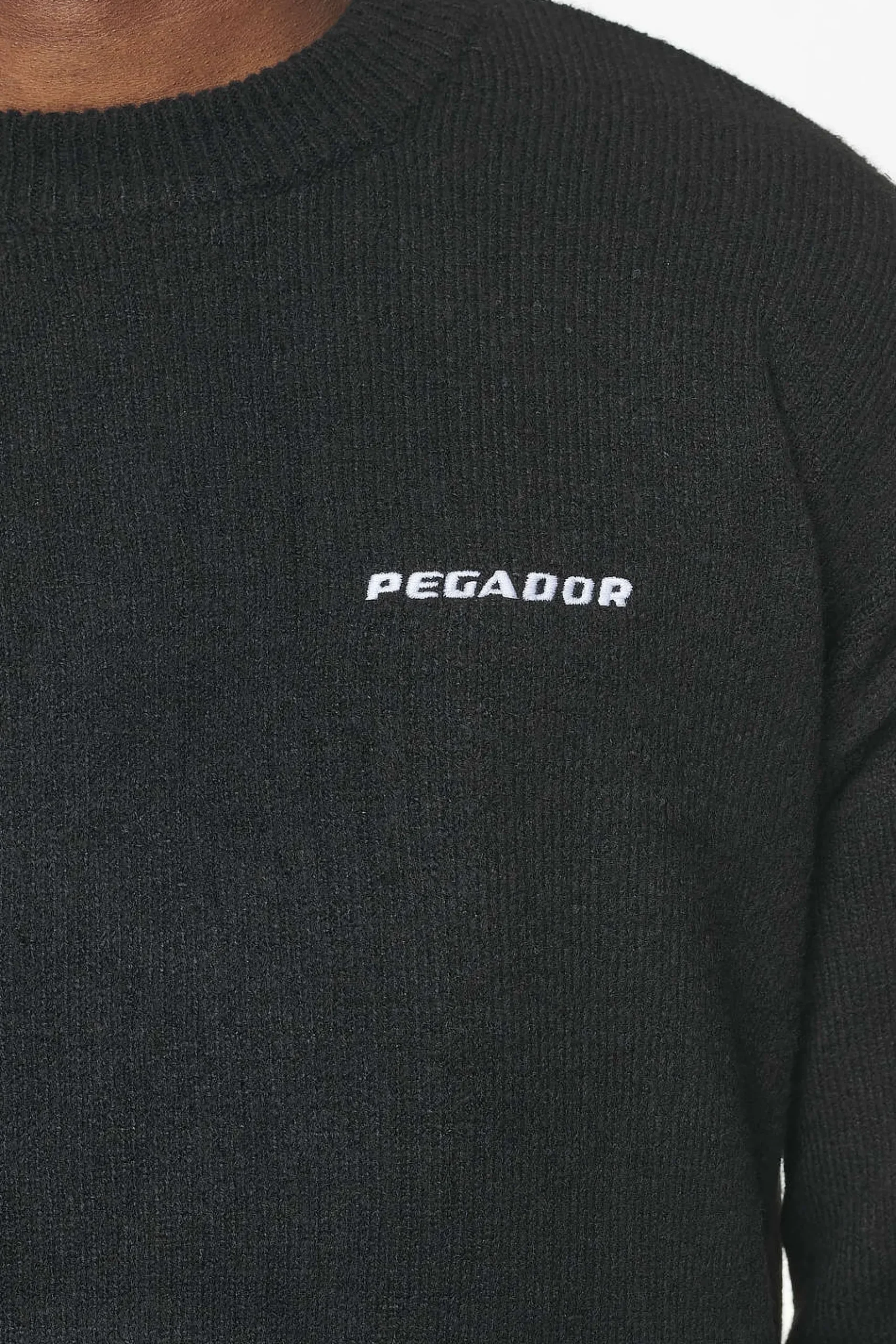 Pegador Sweaters|Knitwear|Logo Shaggy Knit Sweater Onyx Black