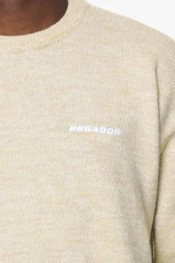 Pegador Sweaters|Knitwear|Logo Shaggy Knit Sweater Kingdom Beige