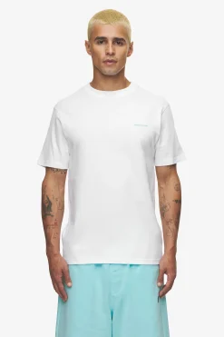 Pegador Tees|Logo Slim Tee White Sky Blue