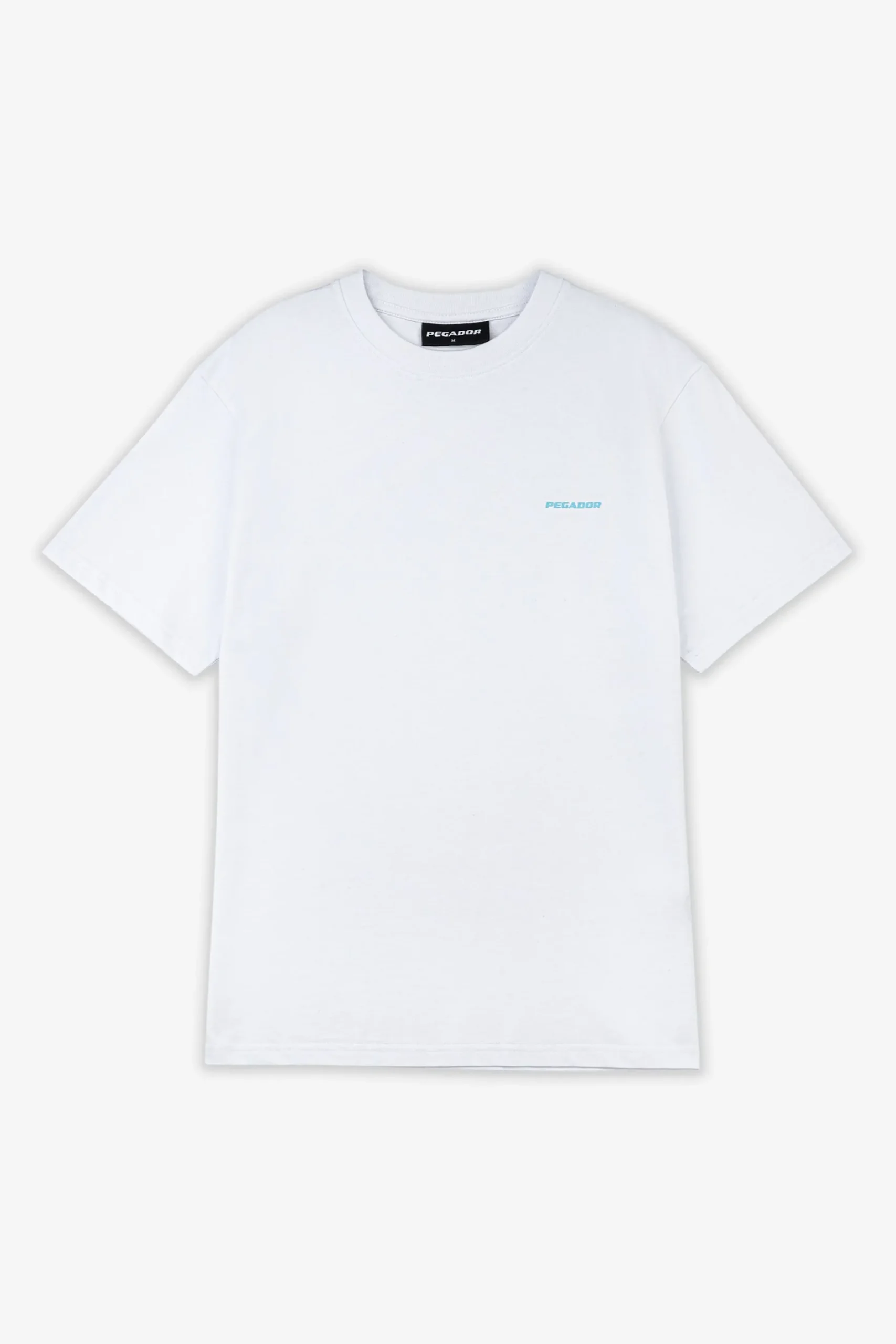 Pegador Tees|Logo Slim Tee White Sky Blue
