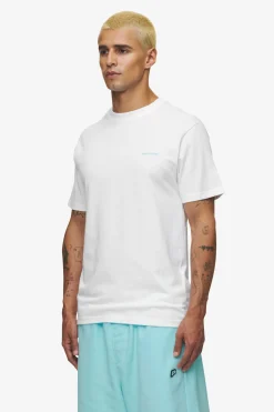 Pegador Tees|Logo Slim Tee White Sky Blue