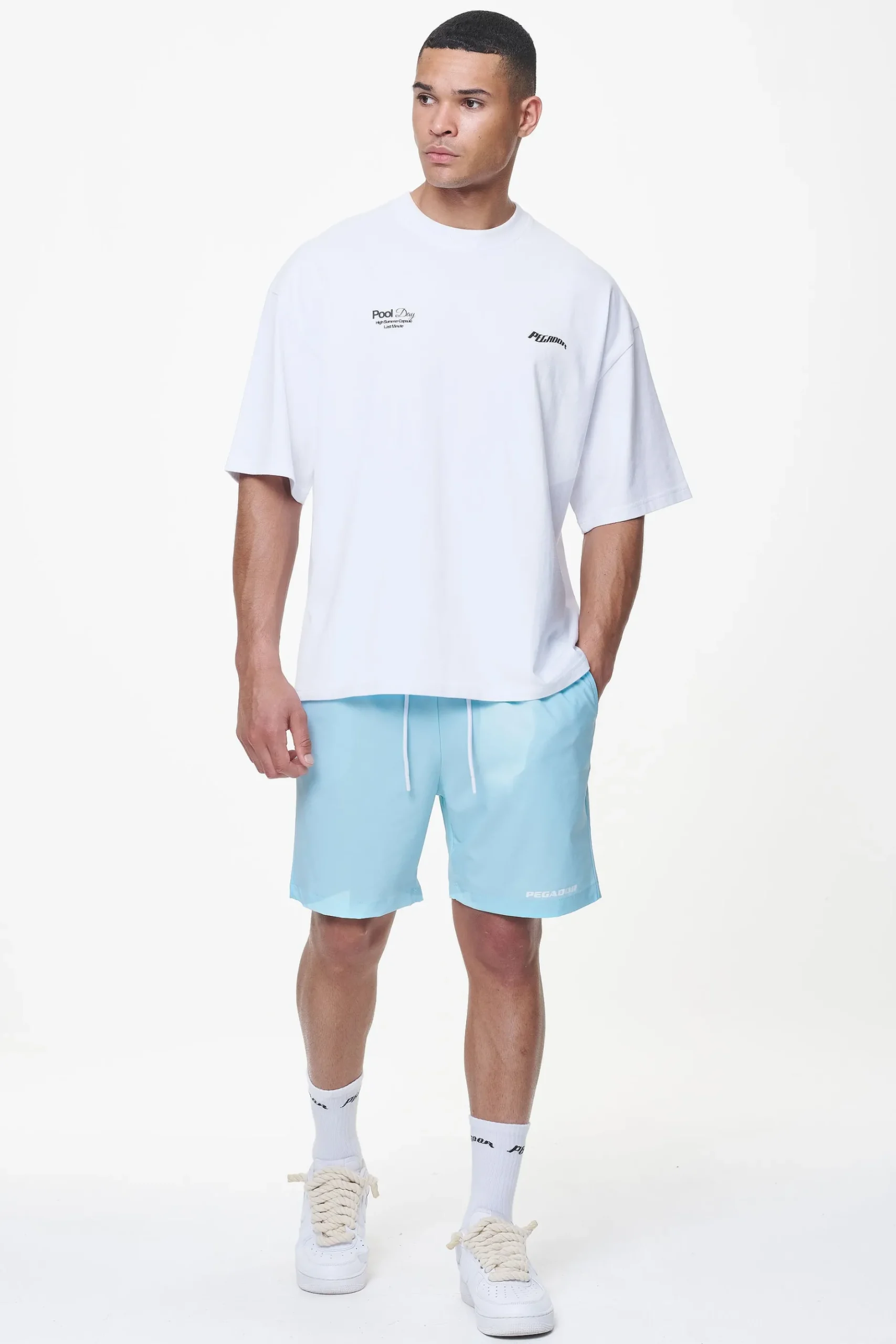 Pegador Swim Shorts|Logo Swim Shorts Riviera Blue