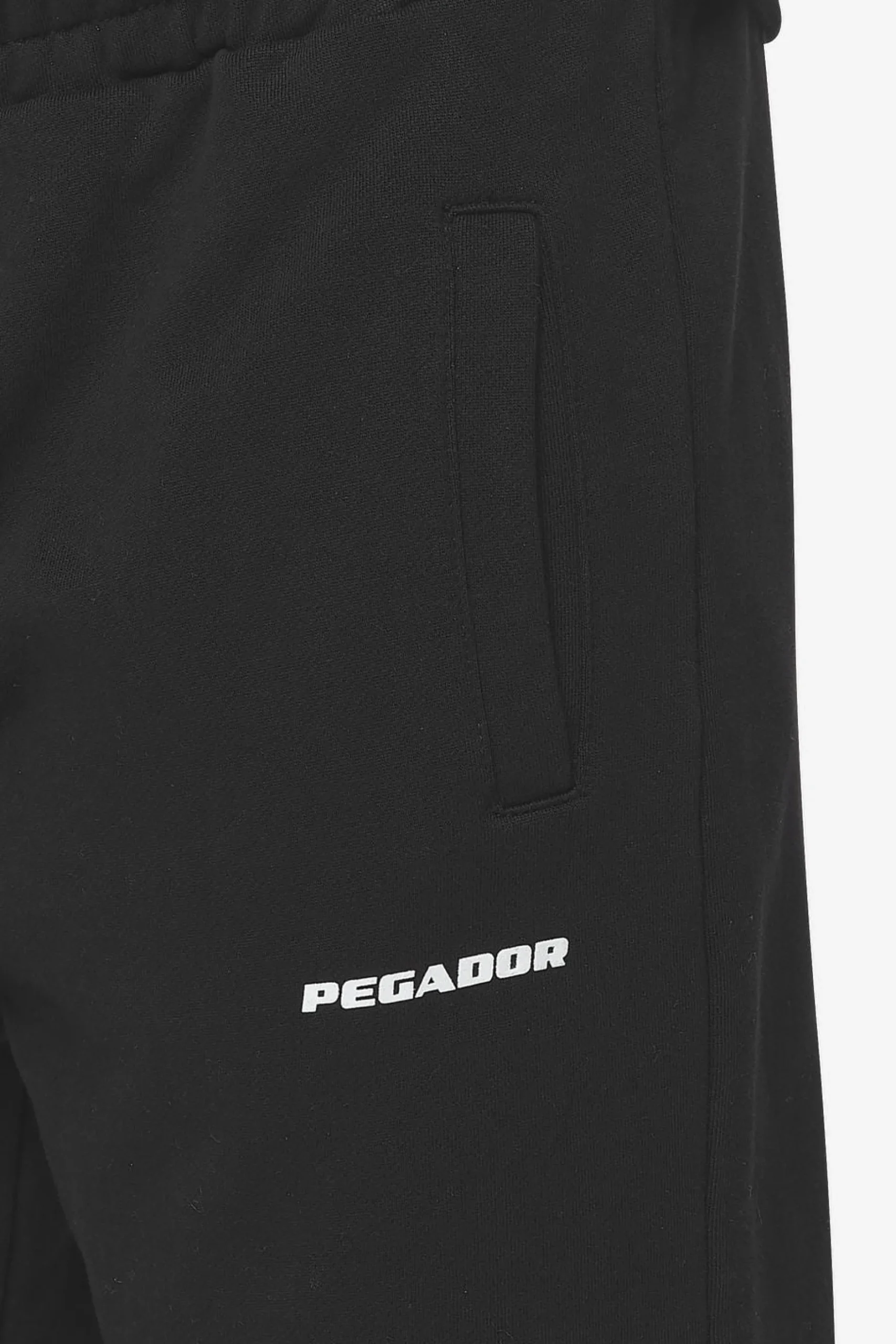 Pegador Pants & Joggers|Logo Wide Sweat Pants White Gum Washed black