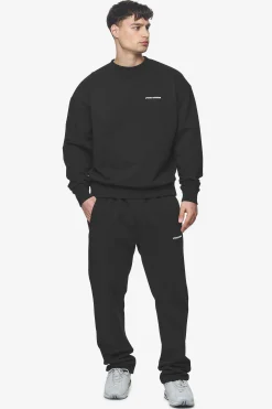Pegador Pants & Joggers|Logo Wide Sweat Pants White Gum Washed black