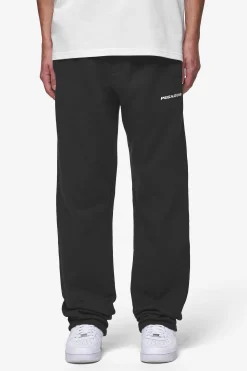 Pegador Pants & Joggers|Logo Wide Sweat Pants Washed Black