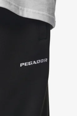 Pegador Pants & Joggers|Logo Wide Sweat Pants Washed Black