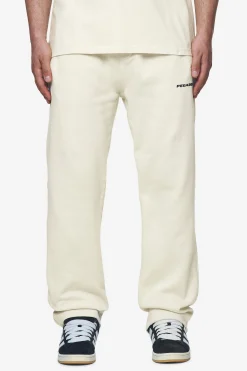 Pegador Pants & Joggers|Logo Wide Sweat Pants Black Gum Washed salty cream