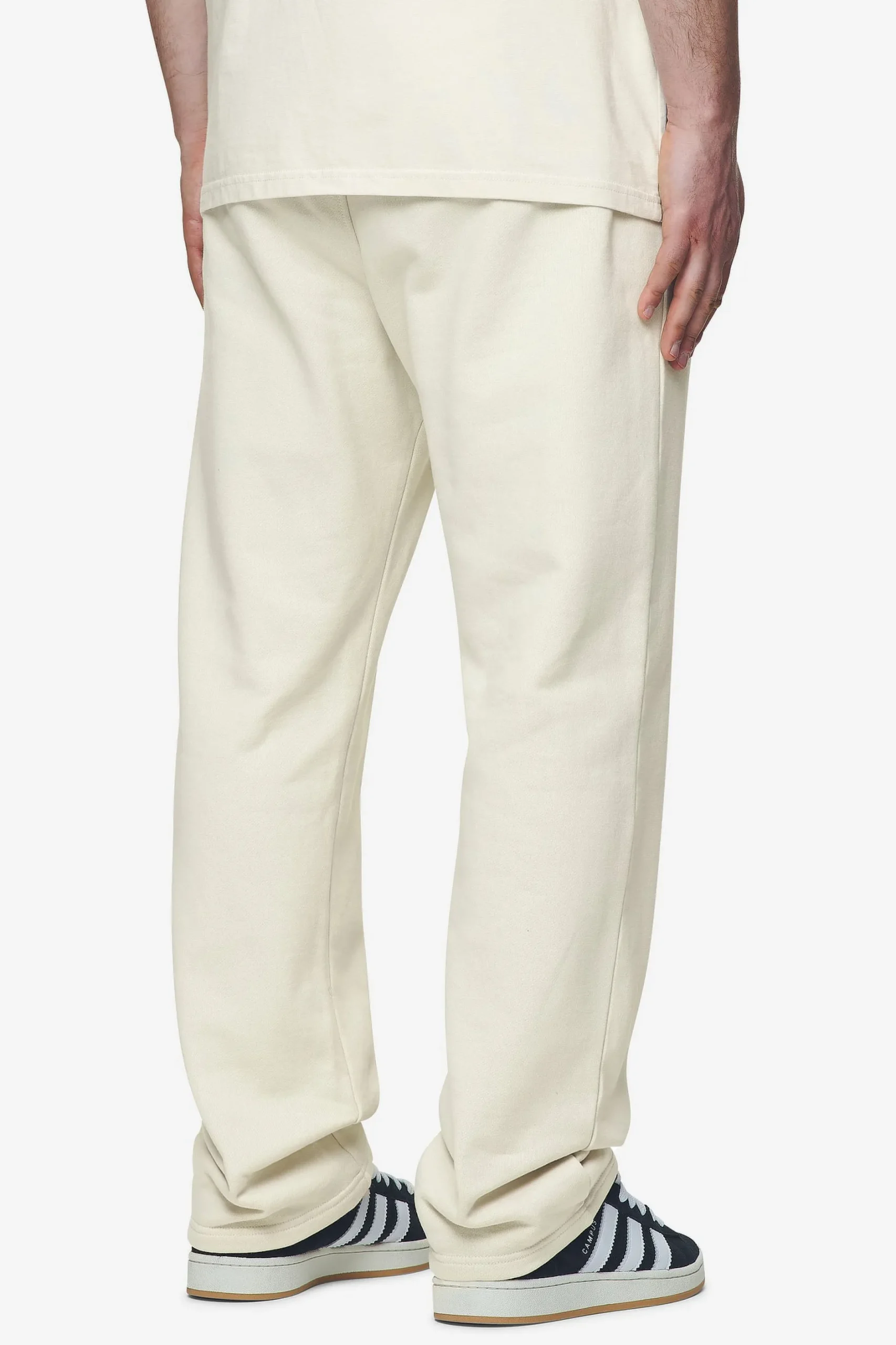 Pegador Pants & Joggers|Logo Wide Sweat Pants Black Gum Washed salty cream