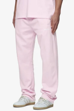 Pegador Pants & Joggers|Logo Wide Sweat Pants White Gum Washed bubblegum