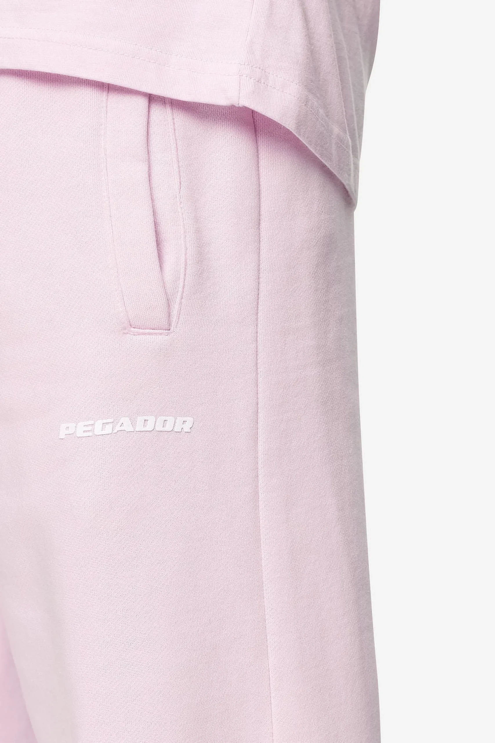 Pegador Pants & Joggers|Logo Wide Sweat Pants White Gum Washed bubblegum