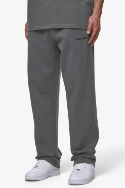 Pegador Pants & Joggers|Logo Wide Sweat Pants Washed Anthracite