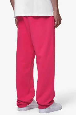 Pegador Pants & Joggers|Logo Wide Sweat Pants Washed Virtual Pink