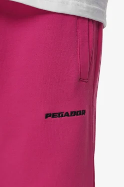 Pegador Pants & Joggers|Logo Wide Sweat Pants Washed Virtual Pink