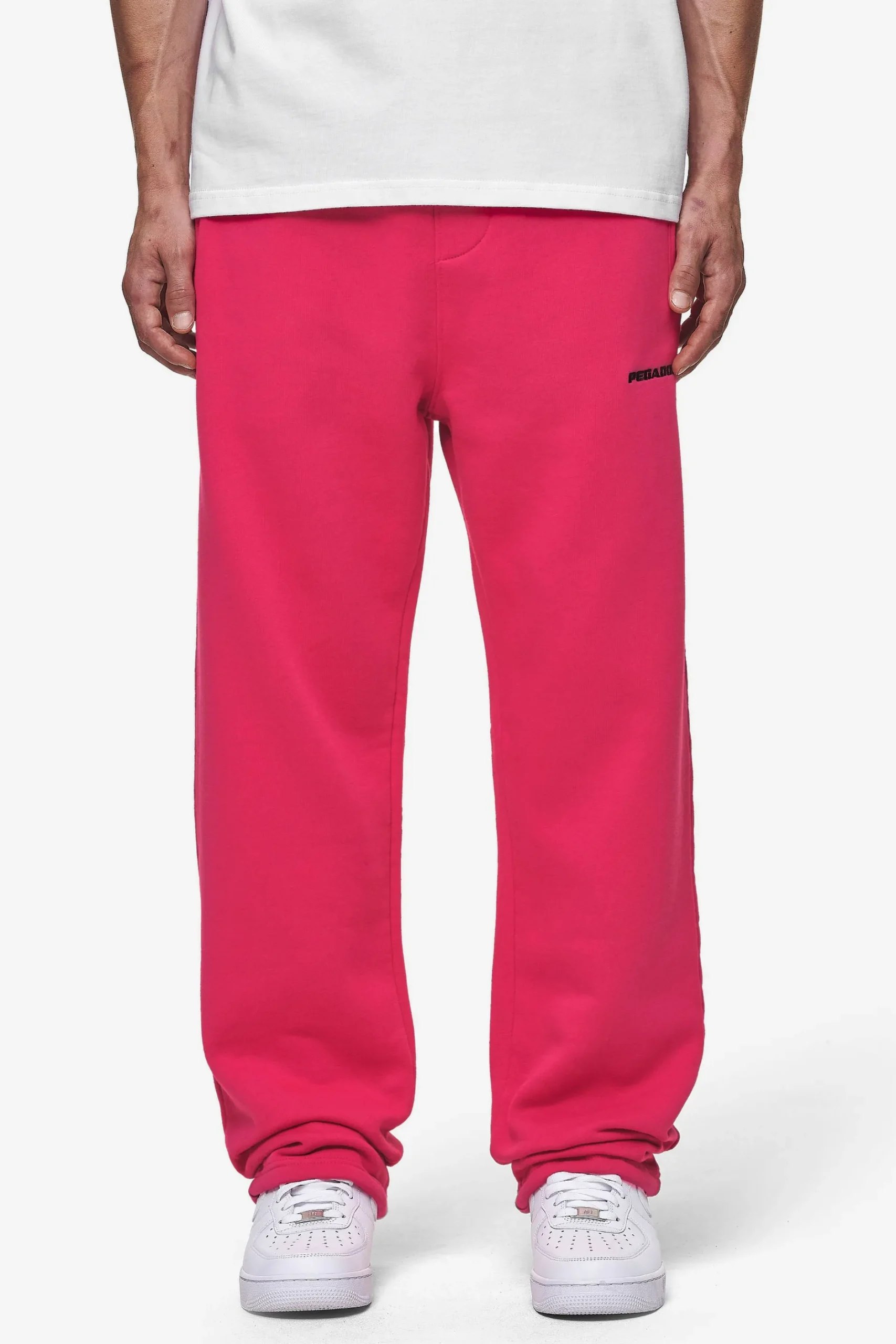 Pegador Pants & Joggers|Logo Wide Sweat Pants Washed Virtual Pink