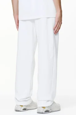 Pegador Pants & Joggers|Logo Wide Sweat Pants Gum White