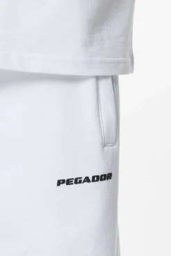 Pegador Pants & Joggers|Logo Wide Sweat Pants Gum White