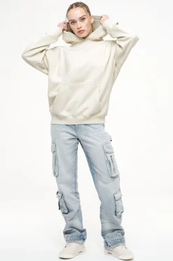 Pegador Hoodies|Lola Oversized Hoodie Vintage Washed Angels Cream