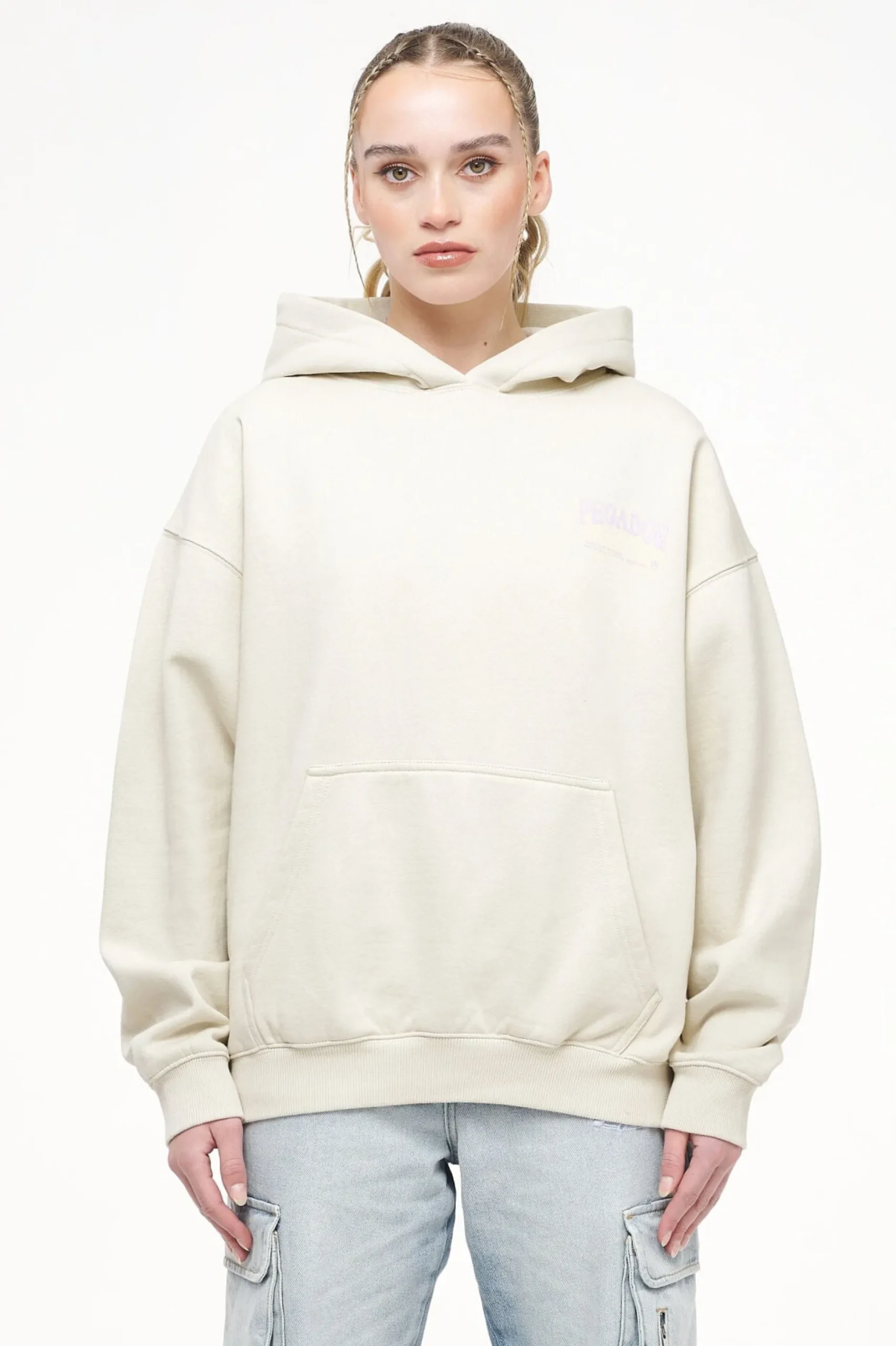 Pegador Hoodies|Lola Oversized Hoodie Vintage Washed Angels Cream