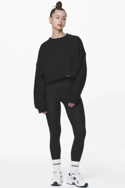 Pegador Sweaters|Londa Cropped Oversized Sweater Black Gum
