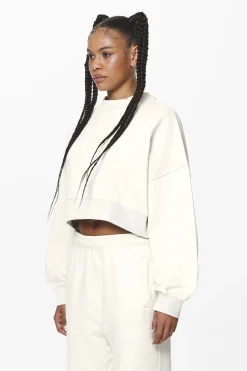 Pegador Sweaters|Londa Cropped Oversized Sweater Washed Salty Cream Gum