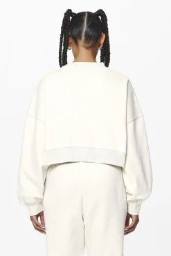 Pegador Sweaters|Londa Cropped Oversized Sweater Washed Salty Cream Gum