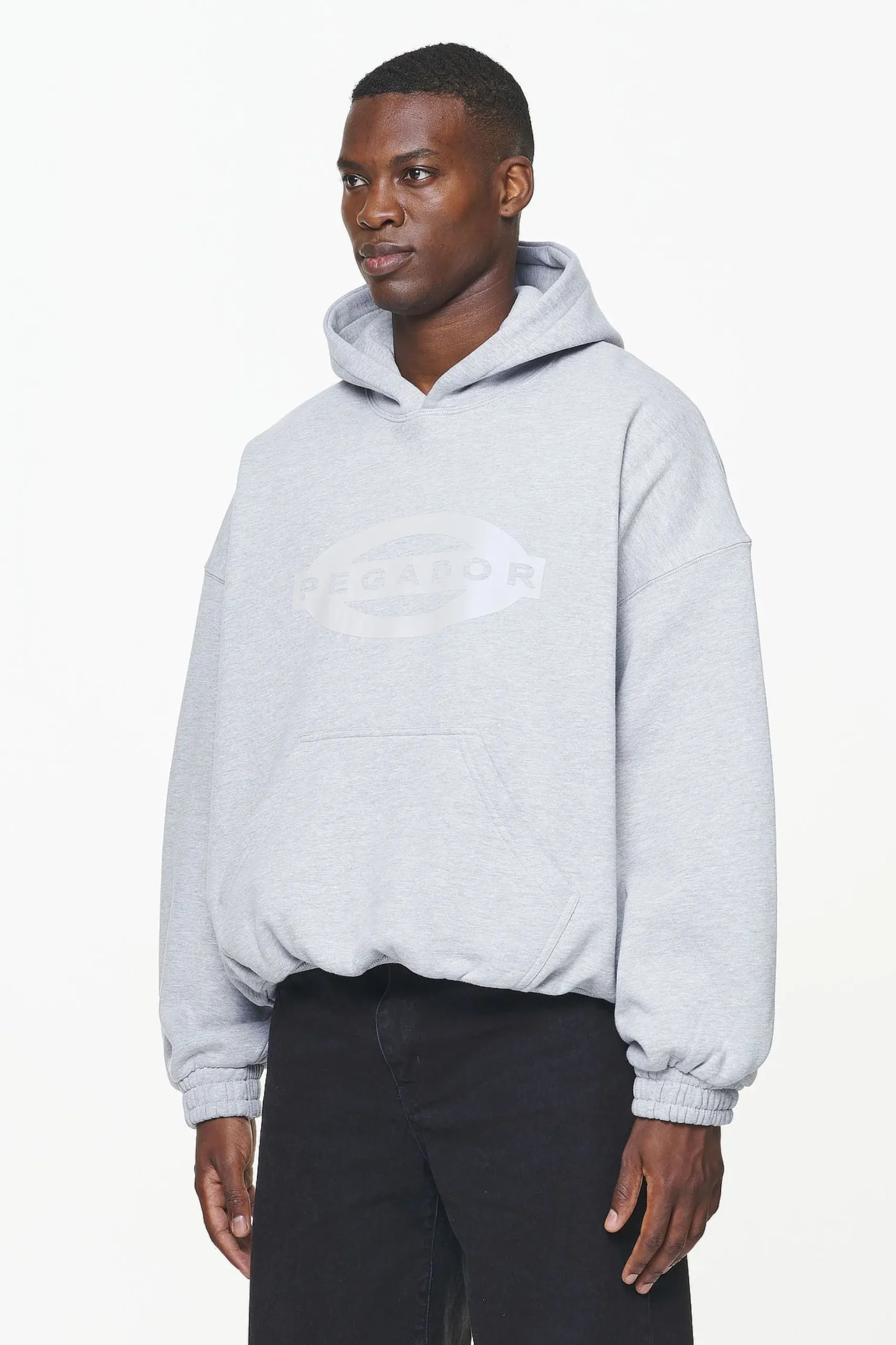 Pegador Hoodies|Loom Loose Hoodie Grey Melange