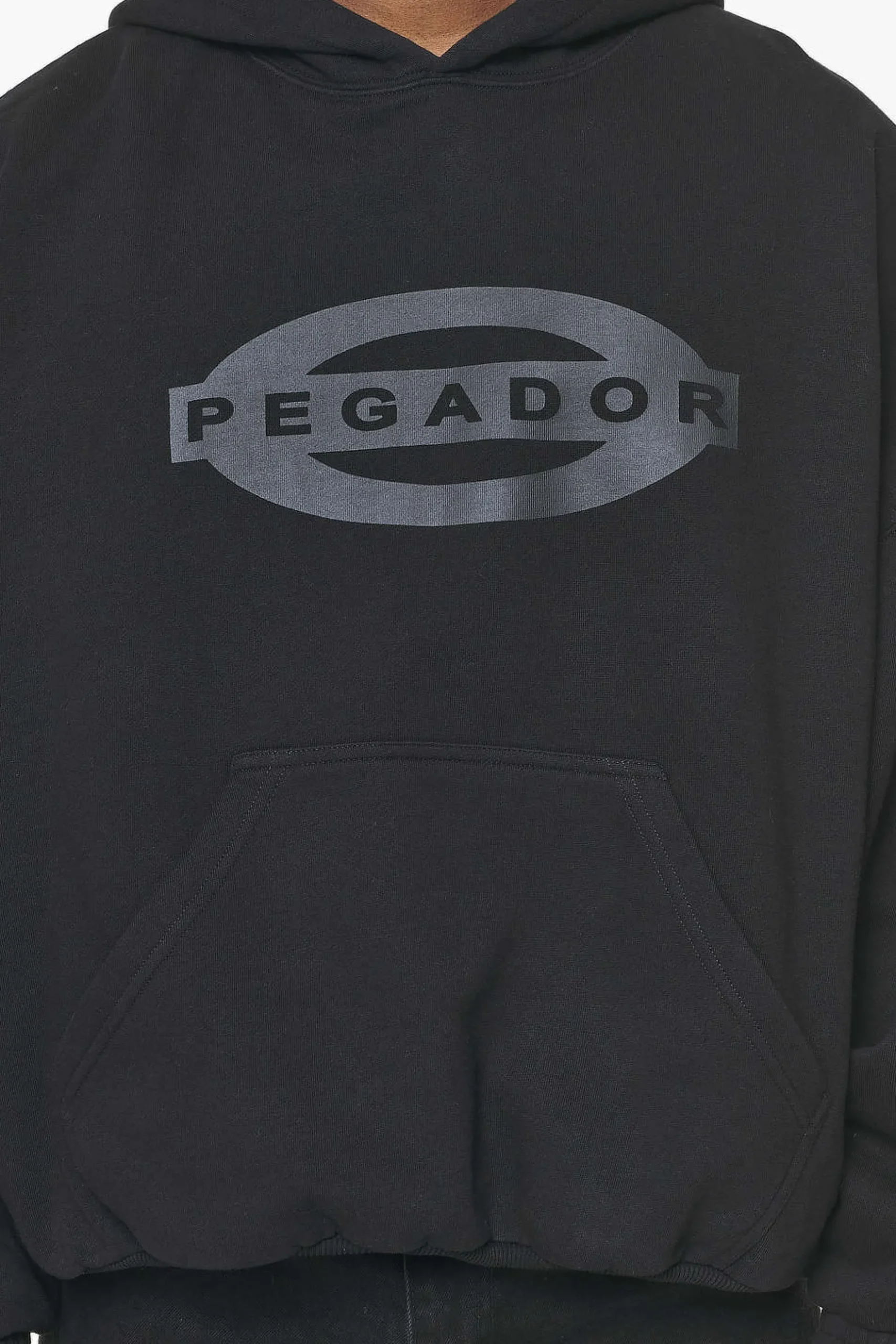 Pegador Hoodies|Loom Loose Hoodie Vintage Washed Onyx Black
