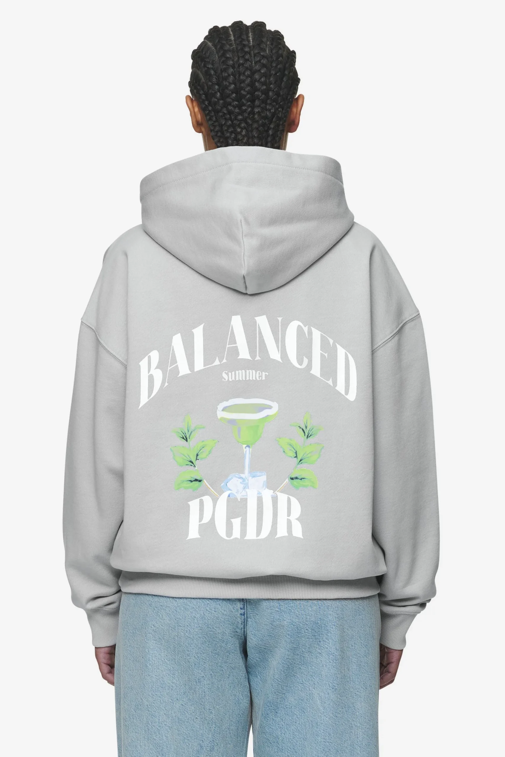 Pegador Hoodies|Lucia Oversized Hoodie Washed Sky Grey