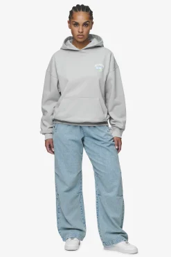 Pegador Hoodies|Lucia Oversized Hoodie Washed Sky Grey