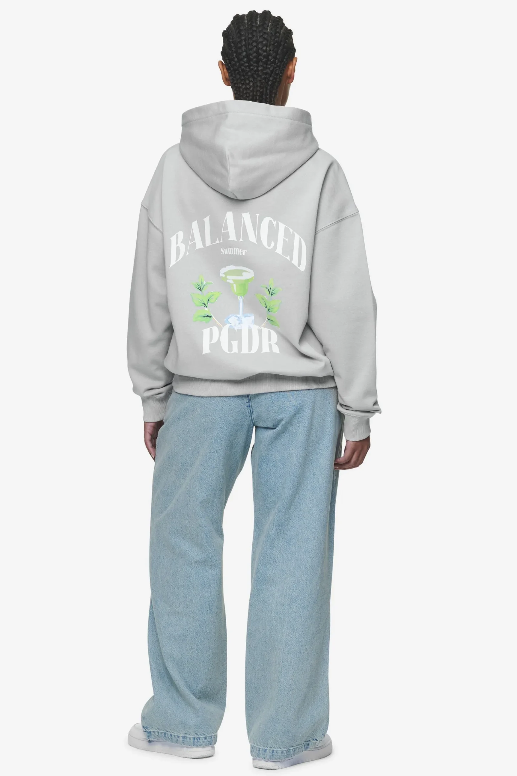 Pegador Hoodies|Lucia Oversized Hoodie Washed Sky Grey