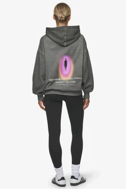 Pegador Hoodies|Lui Sprayed Oversized Hoodie Oil Dyed Deep Grey