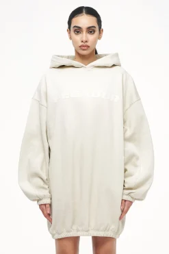 Pegador Hoodies|Lulea Oversized Hoodie Dress Vintage Washed Angels Cream