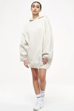 Pegador Hoodies|Lulea Oversized Hoodie Dress Vintage Washed Angels Cream
