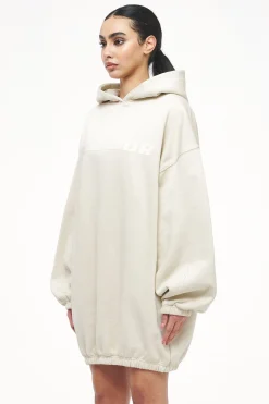 Pegador Hoodies|Lulea Oversized Hoodie Dress Vintage Washed Angels Cream
