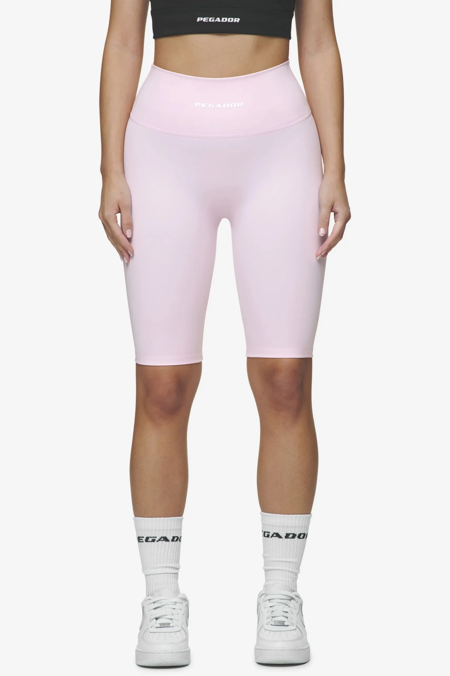 Pegador Shorts|Lupita Biker Shorts White Bubblegum