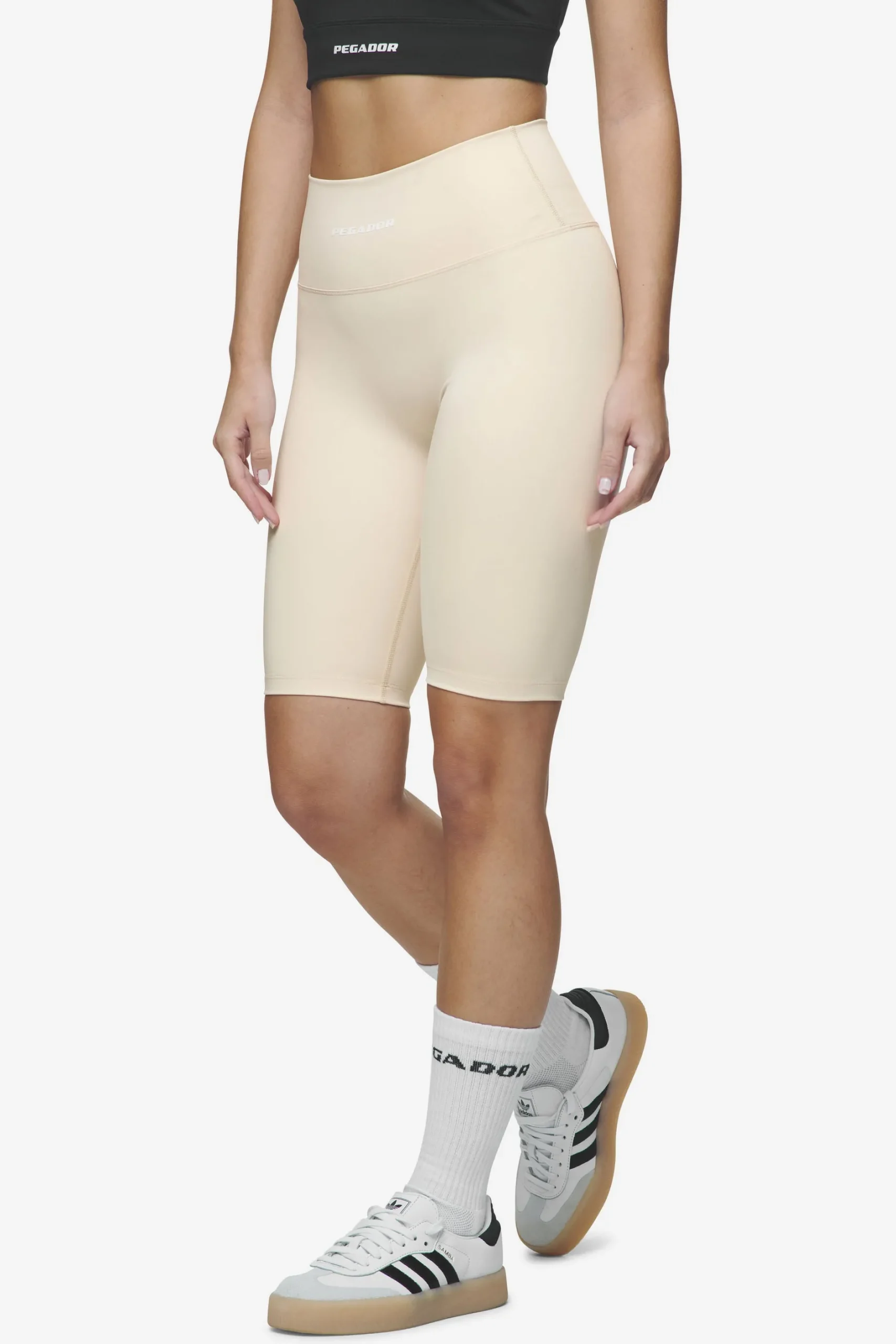 Pegador Shorts|Lupita Biker Shorts White Coast sand