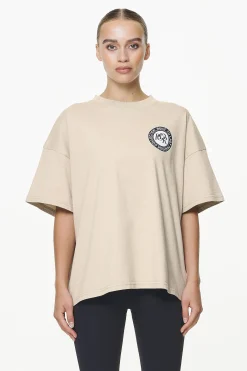Pegador Tees|Lydney Heavy Oversized Tee Vintage Washed Fossil Taupe