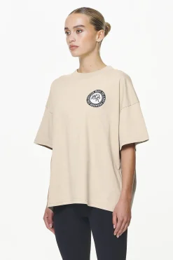 Pegador Tees|Lydney Heavy Oversized Tee Vintage Washed Fossil Taupe