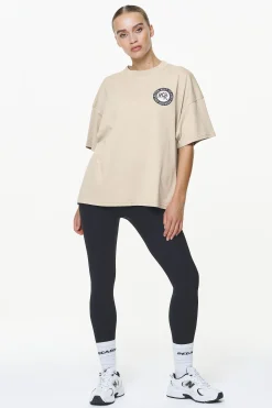 Pegador Tees|Lydney Heavy Oversized Tee Vintage Washed Fossil Taupe