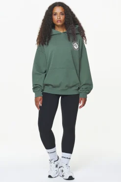 Pegador Hoodies|Lydney Oversized Hoodie Vintage Washed Garden Green