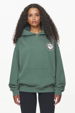 Pegador Hoodies|Lydney Oversized Hoodie Vintage Washed Garden Green